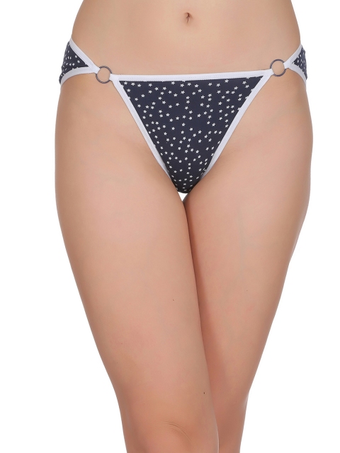 

Clovia Women Blue & White Geometric Printed Bikini Briefs PN1963P08S