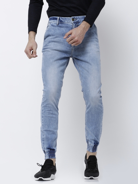 

LOCOMOTIVE Men Blue Tapered Fit Mid-Rise Clean Look Stretchable Jeans