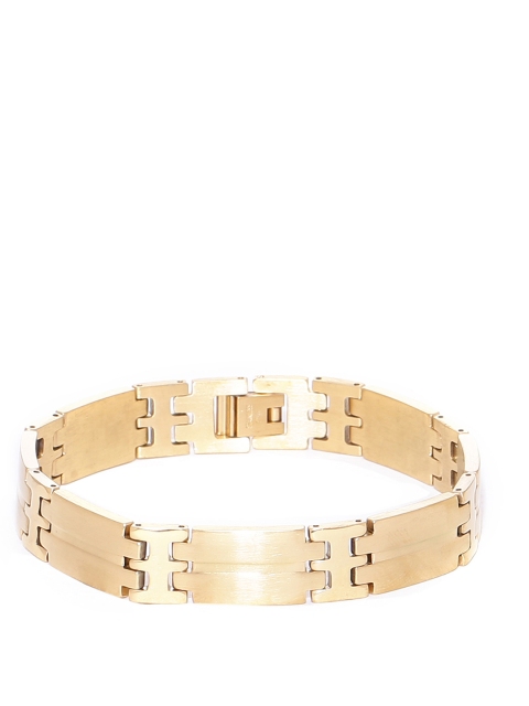 

Dare by Voylla Gold-Toned Stainless Steel Gold-Plated Handcrafted Link Bracelet