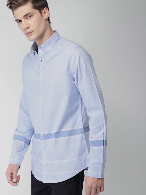 

Mast & Harbour Men Blue Slim Fit Solid Casual Shirt