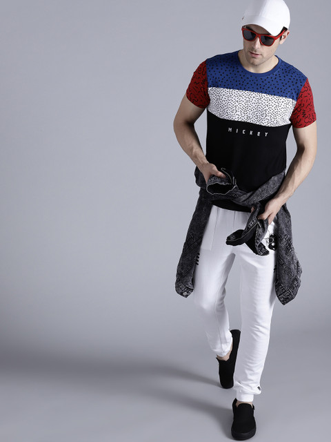 

Kook N Keech Disney Men Blue & White Printed Round Neck T-shirt