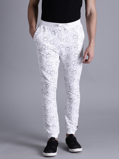 

Kook N Keech Disney Men White & Black Printed Jogger Trackpants