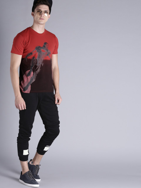 

Kook N Keech Marvel Men Black Regular Fit Solid Joggers