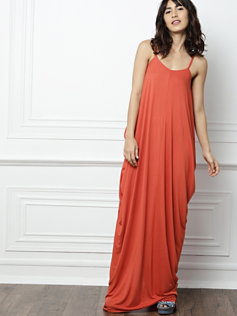 

all about you Red Solid Maxi Dress