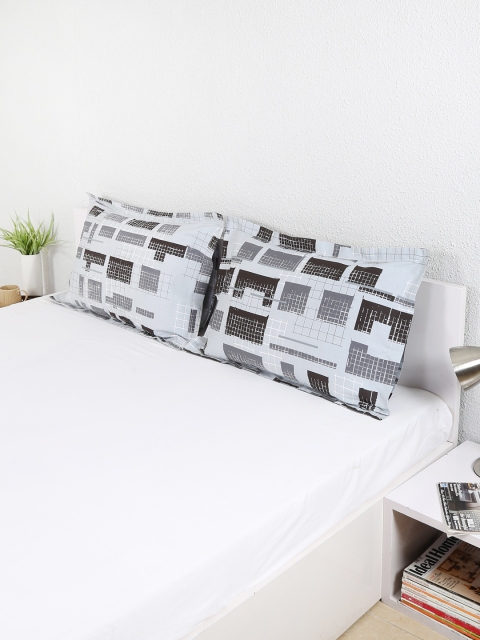 

House This Set of 2 White, Black & Grey Printed 18" x 27" Rectangular Pillow Covers