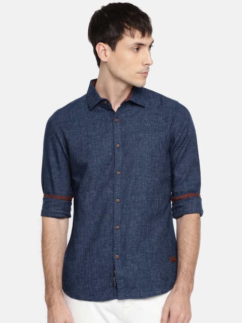 

Being Human Men Blue Slim Fit Solid Casual Shirt