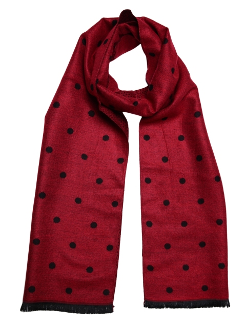 

Alvaro Castagnino Men Maroon & Black Printed Reversible Muffler