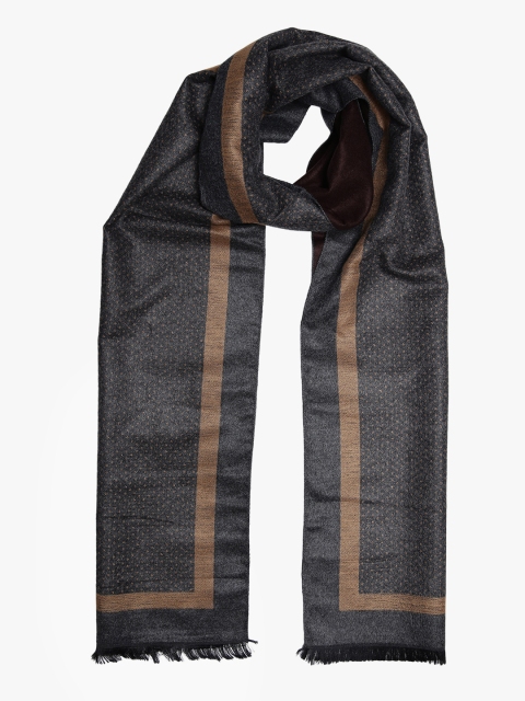 

Alvaro Castagnino Men Brown & Grey Printed Reversible Muffler