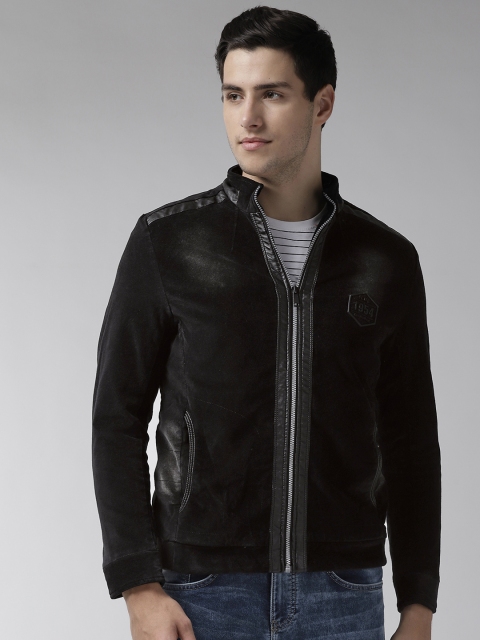 

Fort Collins Men Black Solid Bomber Jacket