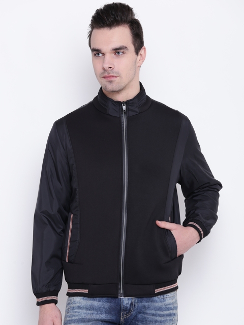 

Fort Collins Men Black Solid Bomber Jacket