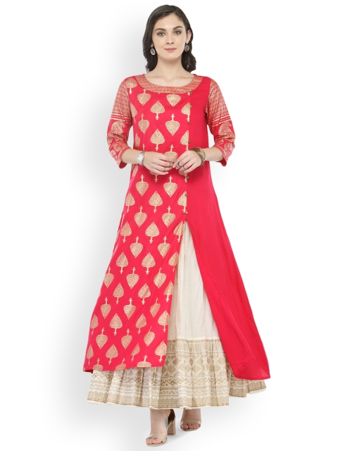 

Varanga Red Gold Print Kurta