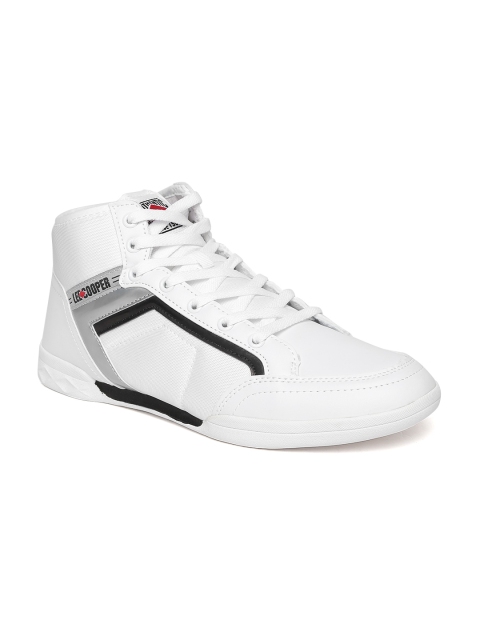 

Lee Cooper Men White Solid Mid-Top Sneakers