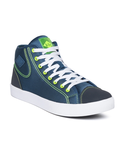 

Lee Cooper Men Teal Blue Mid-Top Sneakers