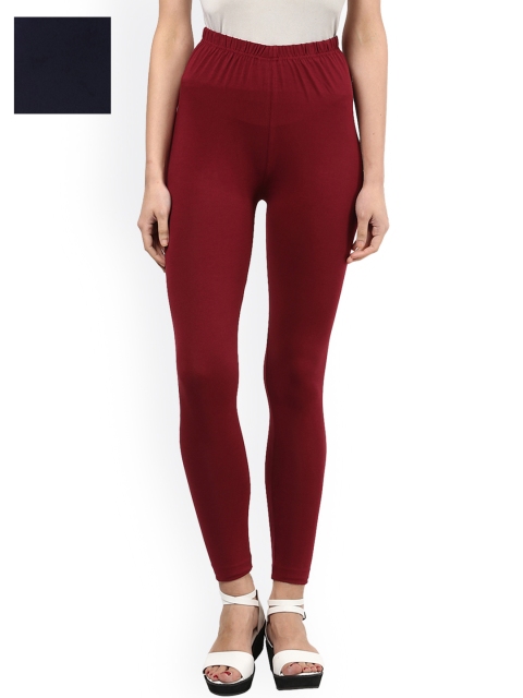 

Sakhi Sang Pack of 2 Ankle Leggings, Maroon