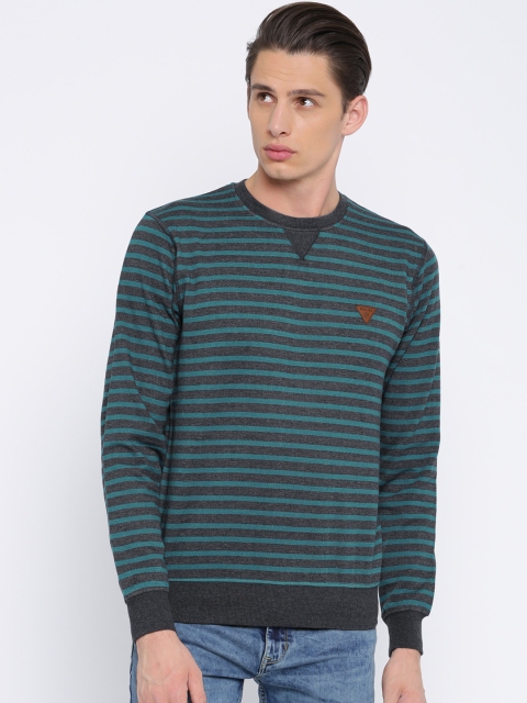 

Proline Active Men Blue Striped Sweatshirt