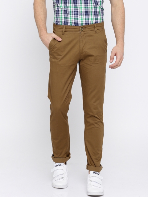 

SPYKAR Men Brown Regular Fit Solid Chinos