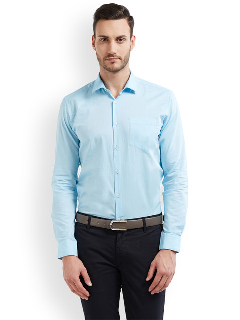 

Integriti Men Blue Slim Fit Solid Casual Shirt