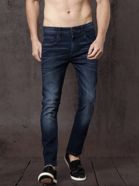 

Roadster Men Blue Skinny Fit Mid-Rise Clean Look Stretchable Ankle-Length Jeans