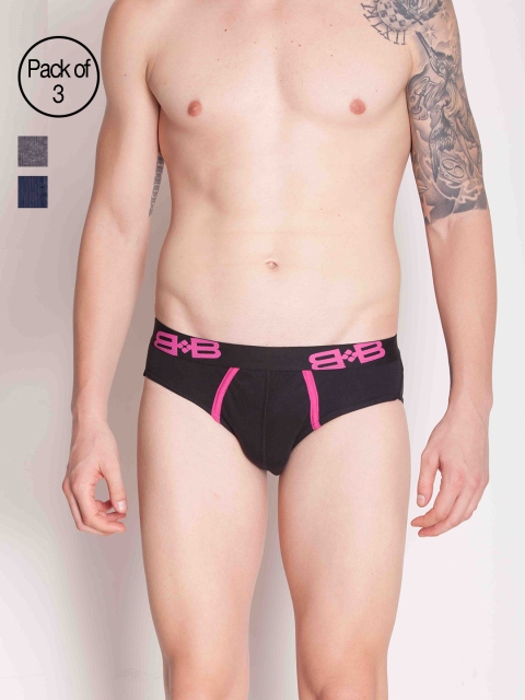 

Dollar Bigboss Men Pack of 3 Briefs MDBR-01-R1-PO3, Black