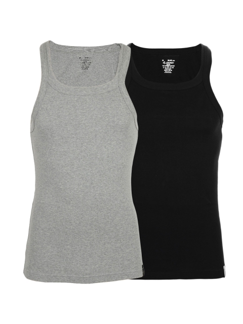 

Jockey Men Pack of 2 Innerwear Vests, Grey melange