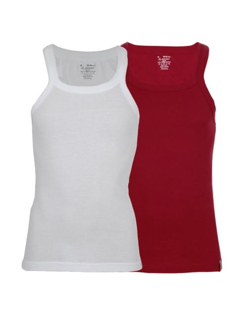 

Jockey Men Pack of 2 Innerwear Vests 80048-1-80049-1, White