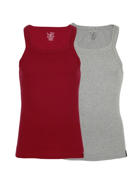 

Jockey Men Pack of 2 Innerwear Vests, Red