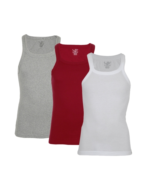 

Jockey Men Pack of 3 Innerwear Vests, Grey