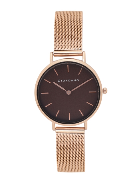 

GIORDANO Women Coffee Brown Analogue Watch