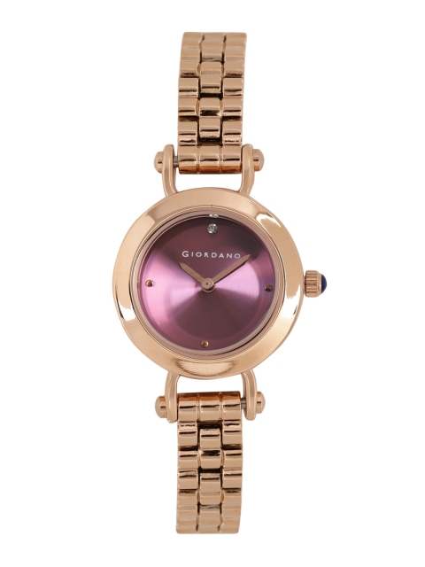 

GIORDANO Women Gold-Toned & Pink Analogue Watch C2033-22