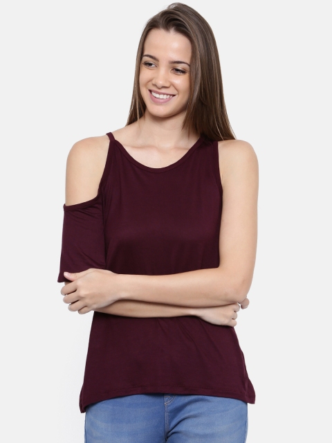 

Roadster Women Burgundy Solid Top