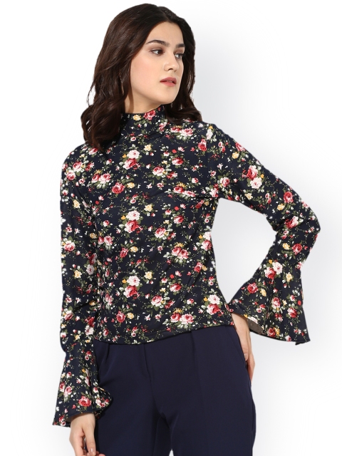 

Besiva Women Black Printed Top