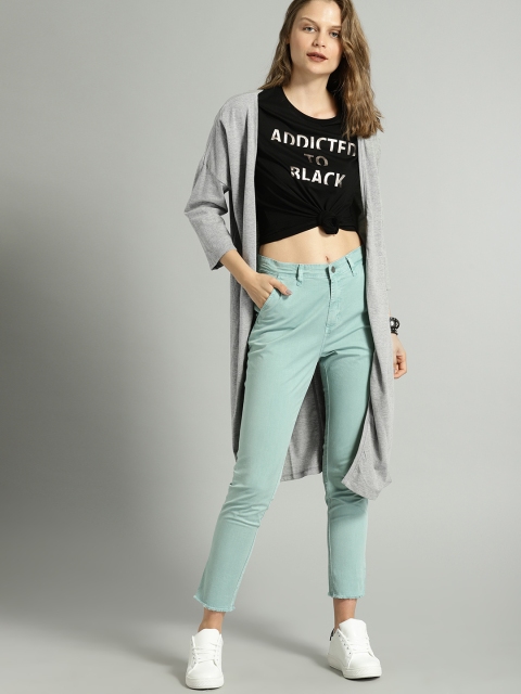 

Roadster Grey Solid Open Front Shrug