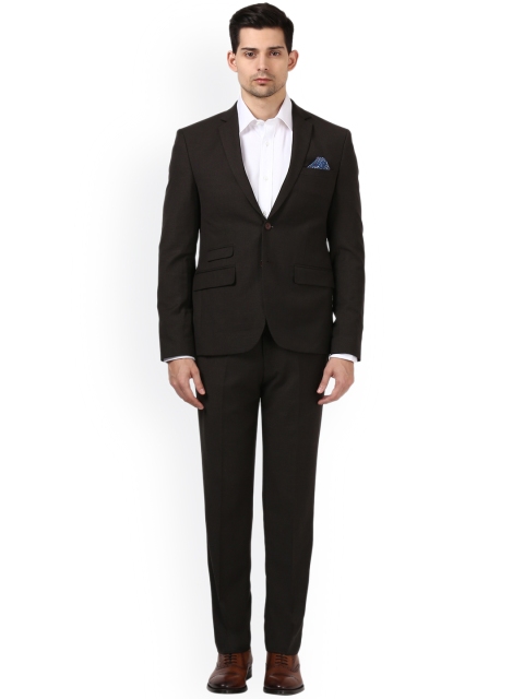 

Park Avenue Men Brown Slim Fit Single-Breasted Formal Suit