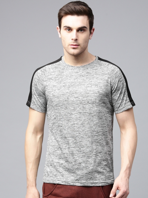 

HRX by Hrithik Roshan Men Grey Melange Slim Advanced Rapid Dry Raglan T-shirt