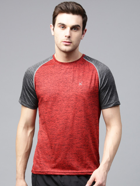 

HRX by Hrithik Roshan Men Red Slim Advanced Rapid Dry Raglan T-shirt