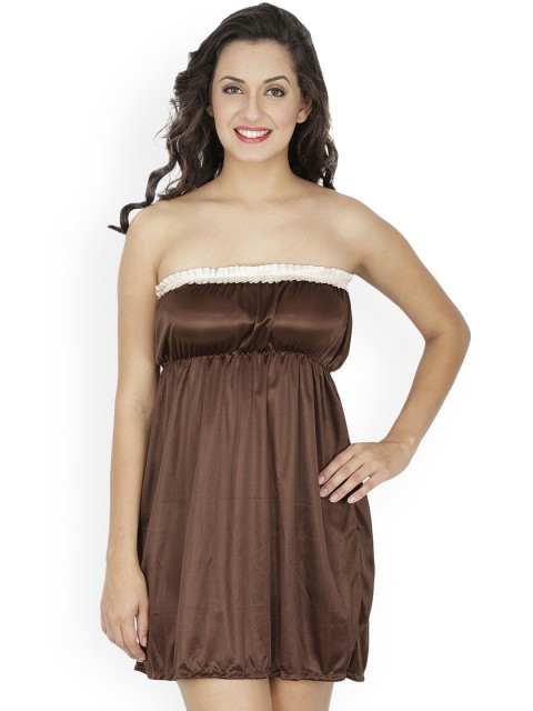 

Klamotten Brown Solid Nightdress N63_Brwn-Brown