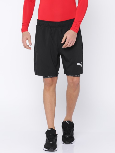 

Puma Men Black Woven Solid Regular Fit Sports Shorts