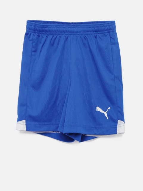

Puma Unisex Blue Solid Regular Fit Sports Shorts