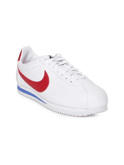 

Nike Women White CLASSIC CORTEZ Leather Sneakers