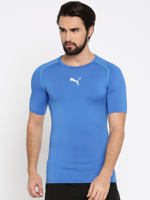 

Puma Men Blue Solid Round Neck TB_S/S Tee T-shirt
