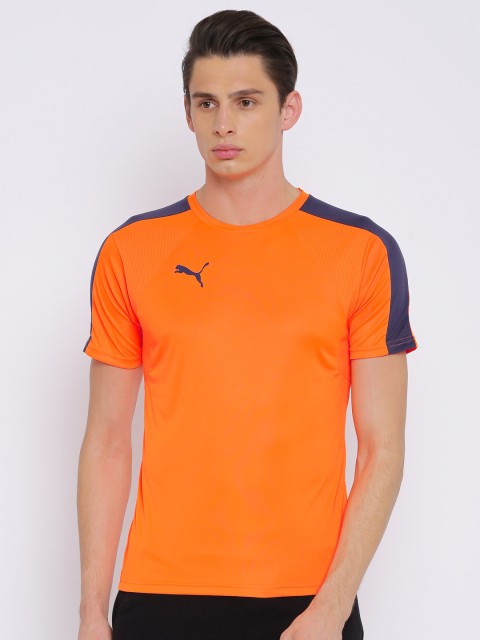 

Puma Men Orange Solid IT evoTRG Training T-shirt