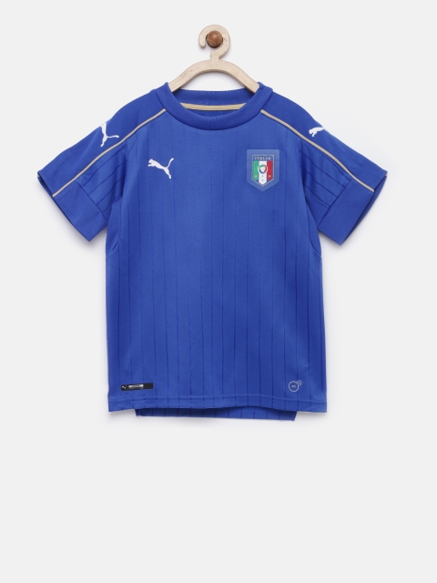 

Puma Boys Blue FIGC Italia Self Design T-shirt