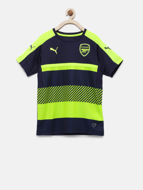 

Puma Boys Navy & Fluorescent Green AFC Training Jersey T-shirt, Navy blue