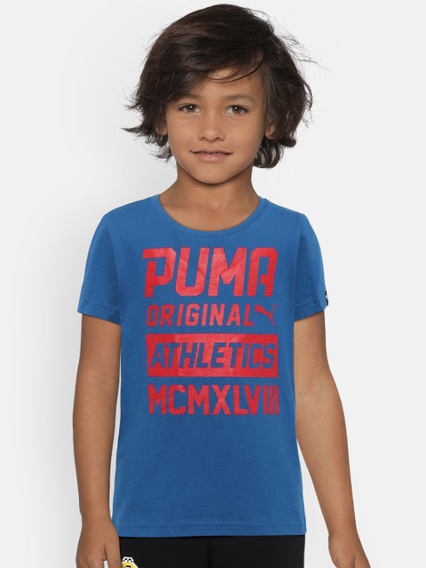 

Puma Boys Blue Printed Style Graphic DryCell T-shirt