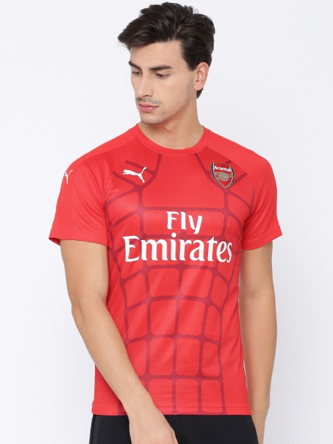 

Puma Men Red Printed Round Neck AFC Stadium T-shirt