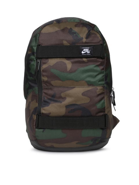 

Nike Men Brown & Green SkateBoarding CRTHS Graphic Print Backpack