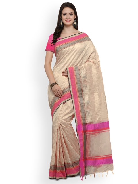 

Saree mall Cream-Coloured Woven Design Art Silk Saree