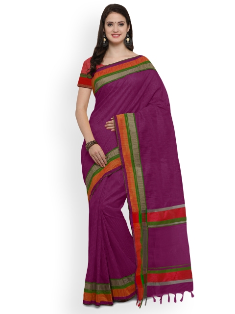 

Saree mall Magenta Solid Art Silk Saree