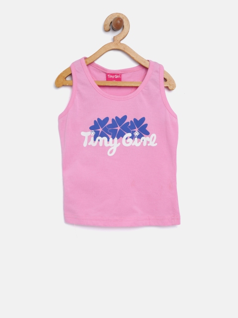 

Tiny Girl Pink Printed Tank Top