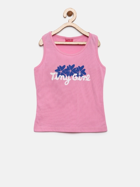 

Tiny Girl Pink Printed Tank Top